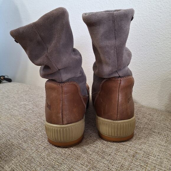 Cougar Willow grey suede brown leather pull on waterproof snow boot womens 6 - Picture 8 of 8